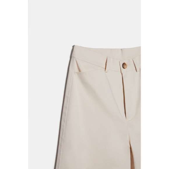 Zara high rise wide leg cream pants - Picture 14 of 16